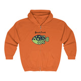 Unisex Full Zip Hoodie - Beach Freak Blowfish