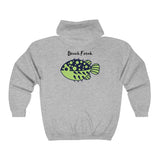 Unisex Full Zip Hoodie - Beach Freak Blowfish