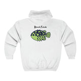 Unisex Full Zip Hoodie - Beach Freak Blowfish