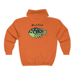 Unisex Full Zip Hoodie - Beach Freak Blowfish