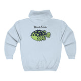 Unisex Full Zip Hoodie - Beach Freak Blowfish