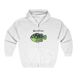 Unisex Full Zip Hoodie - Beach Freak Blowfish