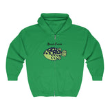 Unisex Full Zip Hoodie - Beach Freak Blowfish