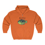 Unisex Full Zip Hoodie - Beach Freak Blowfish