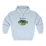 Unisex Full Zip Hoodie - Beach Freak Blowfish